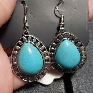 Blue/Silver Dangle Earrings
